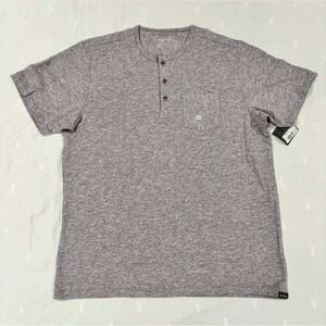 Eddie Bauer Mens Henley Shirt Short Sleeve Large